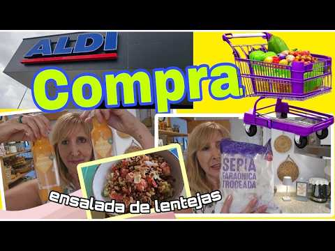 Aldi🛒compra saludable🥑mis comidas saludables🍲ensalada de lentejas🥗ingredientes