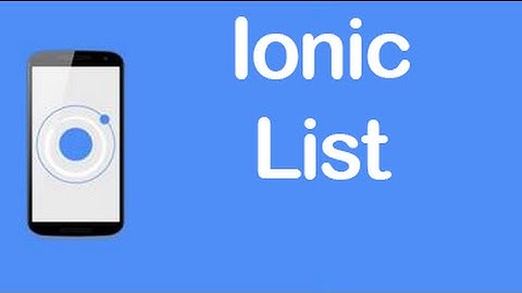 Ionic [CSS Components] - List