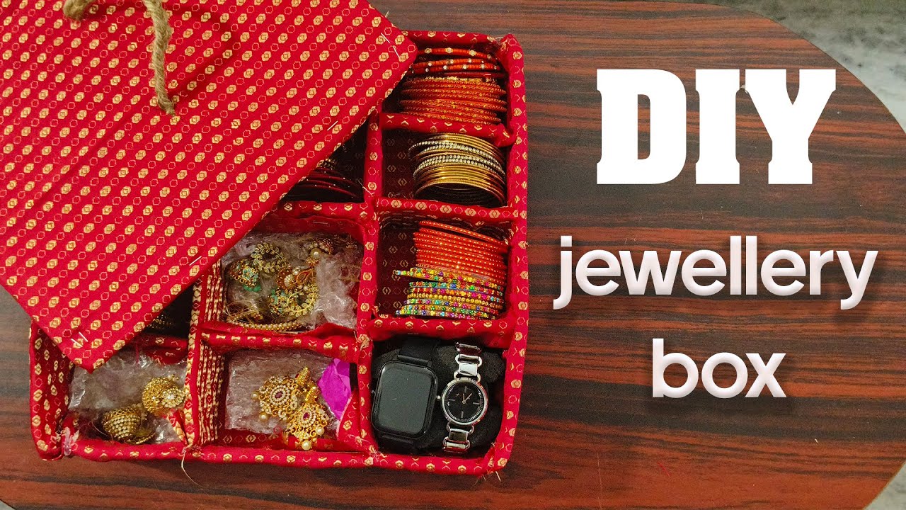 DIY Jewelry Box | జ్యువెలరీ బాక్స్ | Using Cardboard, Stapler & Hot Glue | Easy & Affordable Craft!