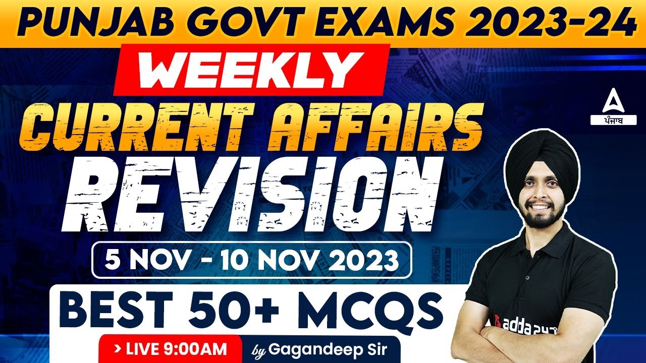Weekly Current Affairs 2023 ( 5 TO 10 Nov 2023 ) | Current Affairs ...