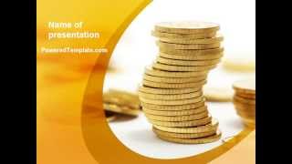 Coin Stack PowerPoint Template by PoweredTemplate.com