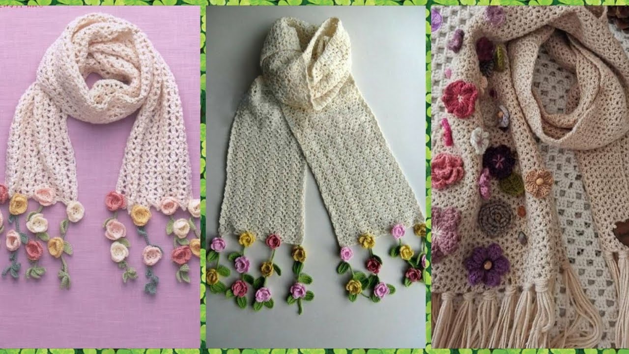 New trendy beautiful muffler designs for girls//new corchet scarf neck