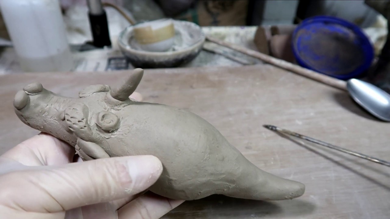 How to make Ceramics Sculpture Dragon [陶芸]粘土で龍作ってみた 