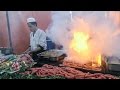 The Flaming Grills of Marrakech. Street Food of Morocco. Jemaa el-Fna Square