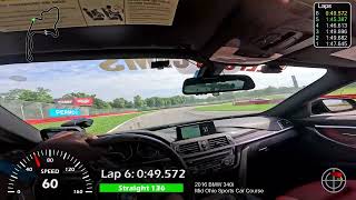 BMW 340i at Mid-Ohio Sports Car Course (1:45 Fastest Lap)