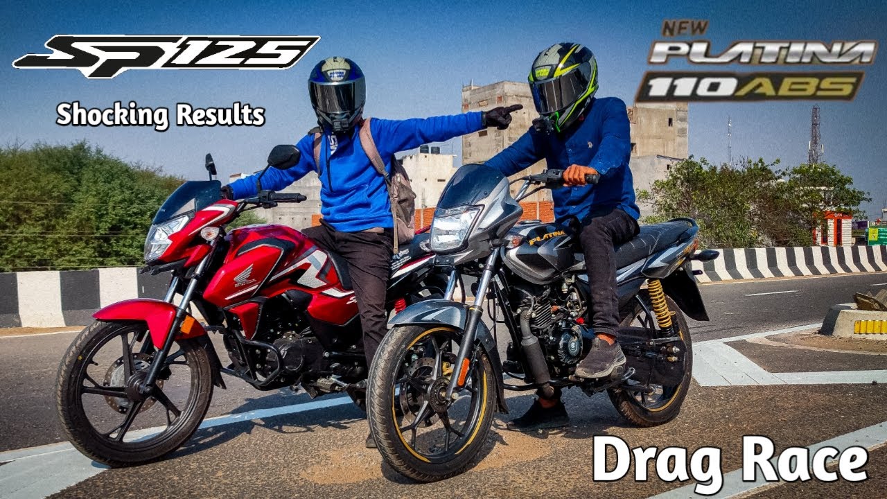 Bajaj Platina 110 ABS Vs Honda SP 125 | Drag Race