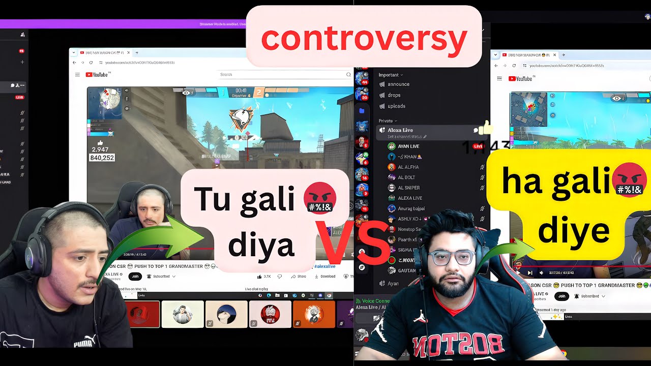 Alexa live vs Gautam live - Serious🤬Controversy Full Video 😱