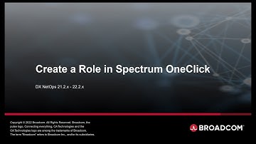 Create a Role in Spectrum OneClick