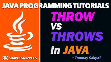 Throw vs Throws in Java Programming | Exception Handling Part - 3