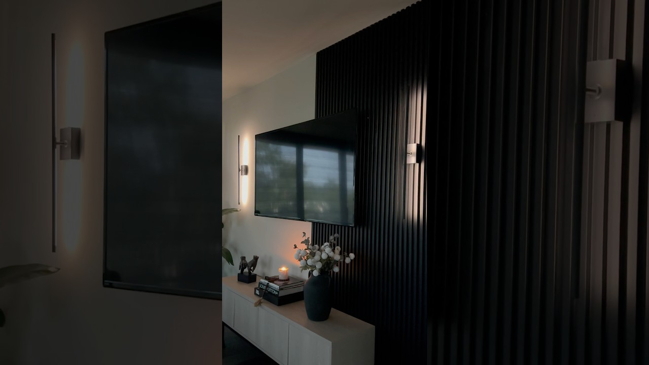 Lux Livingroom Accent Wall 🖤 ✨ Link in bioto shop these finds 