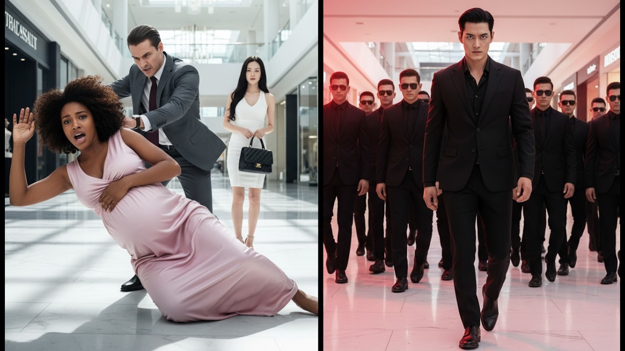 HE PUSHED HIS BLACK PREGNANT EX... UNAWARE HER KOREAN MAFIA BOSS HUSBAND OWNS THE MALL.