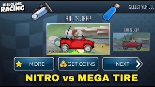 Hill Climb Racing : Which Booster is Faster? || NITRO vs MEGA TIRE || FASTEST CAR IN HCR screenshot 2