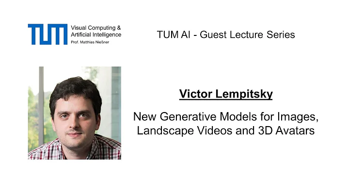TUM AI Lecture Series - New Generative Models for ...