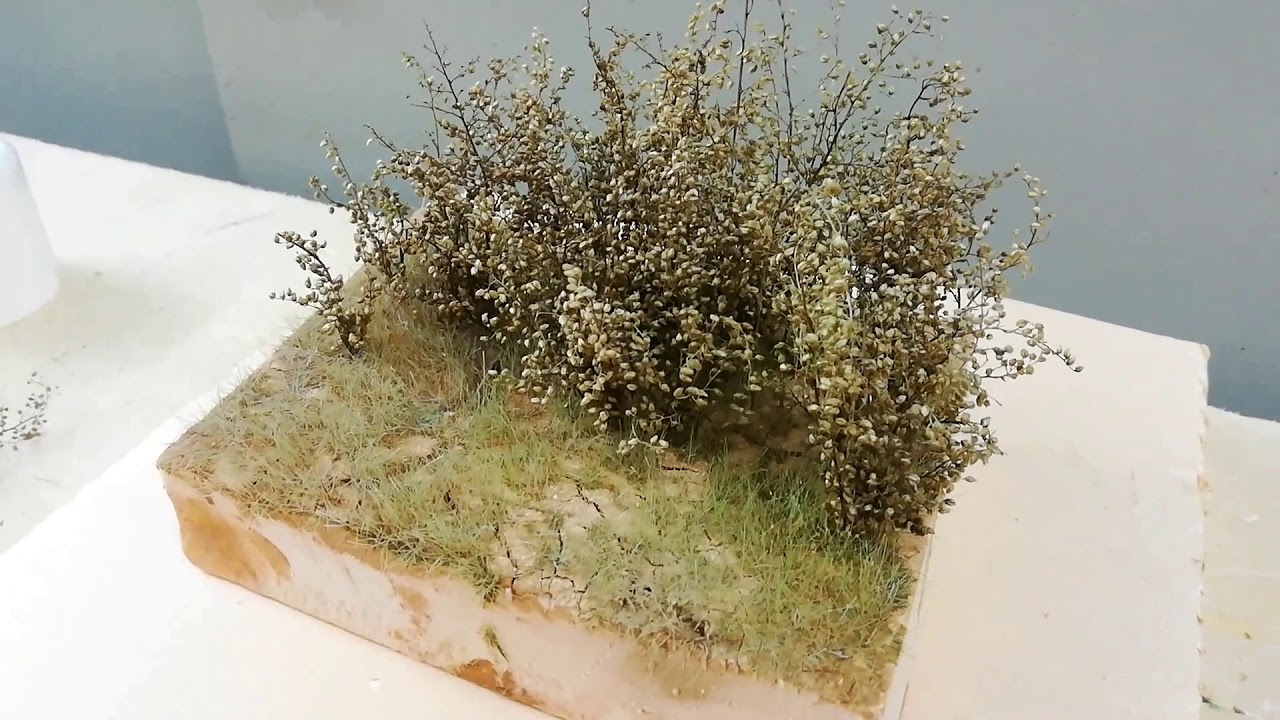 How to make easy tall grass bushes Diorama 