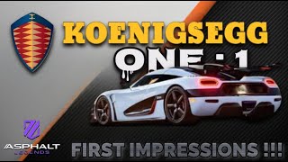 الانطباعات الأولى والمراجعة - كوينيجسيج ون 1 | أساطير الأسفلت screenshot 1