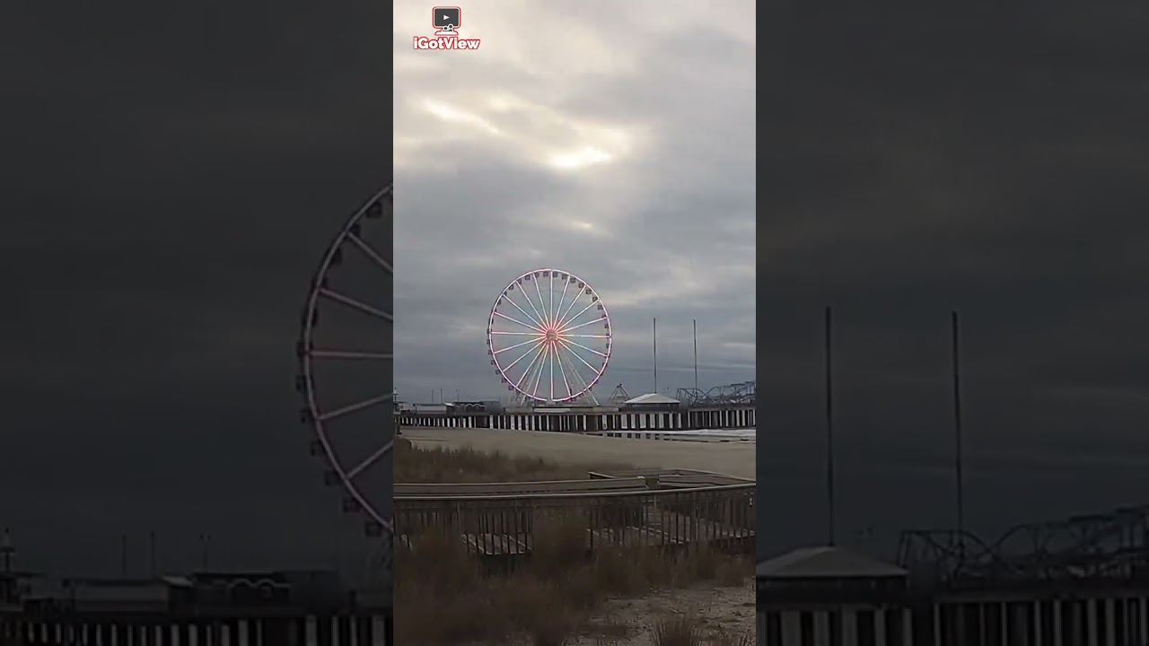 Sunrise Over Atlantic City's Steel Pier Observation Wheel 🌅