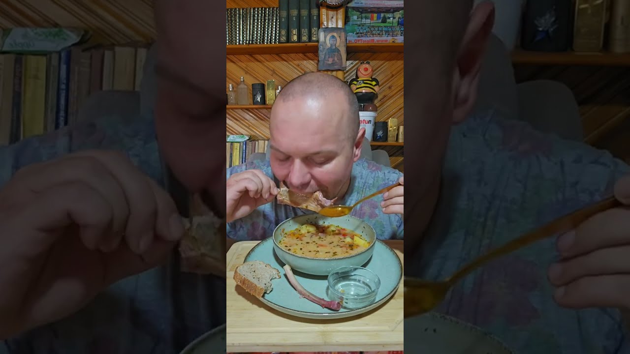 OTTOmananca CIORBA CU COSTITA AFUMATA Mukbang Romania ASMR