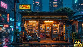 After Hours at a Hidden City Mini Mart | Rainy Night Cyberpunk for Focus, Rest & Sleep | 4K screenshot 5
