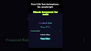 Amazing CSS Text Effects You Should Know! #css #animation #transition #coding #frontend #html5 #code