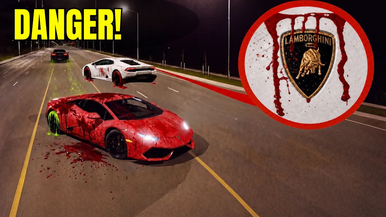 if you see this LAMBORGHINI covered in BLOOD at night, DRIVE AWAY FAST!!