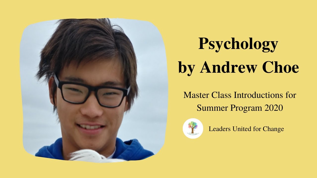 Master Class Introductions : Psychology by Andrew Choe