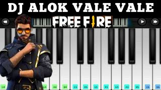 Video thumbnail of "Dj Alok Vale Vale x Free Fire Theme | Piano Tutorial"