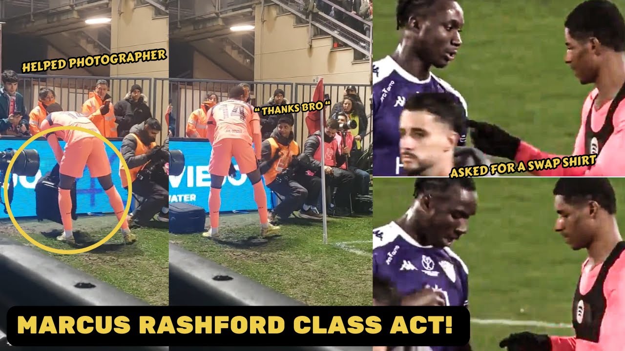 Маркус Рэшфорд проявил себя с лучшей стороны, помогая фотографу во время матча против Гвадалахары.