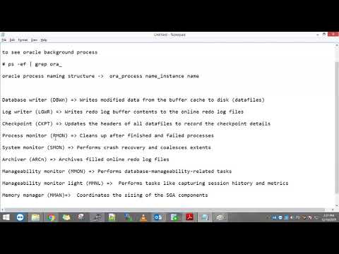 oracle 11g background process