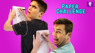 paper challenge draw whats on your back on hobbyfamilytv