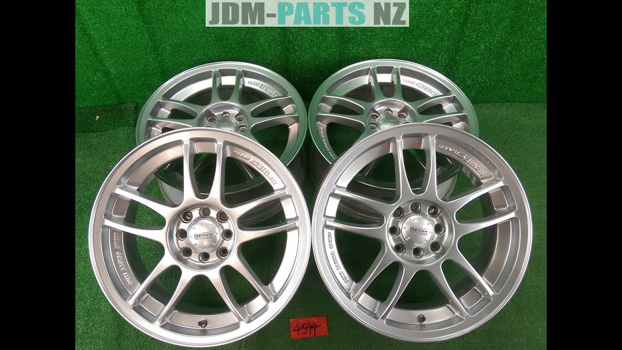 5ZIGEN 5ZIGEN 17インチ 4穴 P.C.D.114.3 ホイール4本セット うち2本は