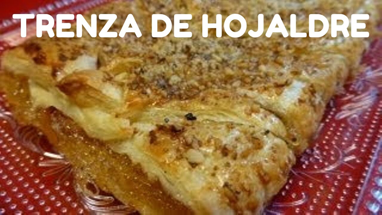 Trenza de hojaldre con cabello de ángel - Receta casera fácil