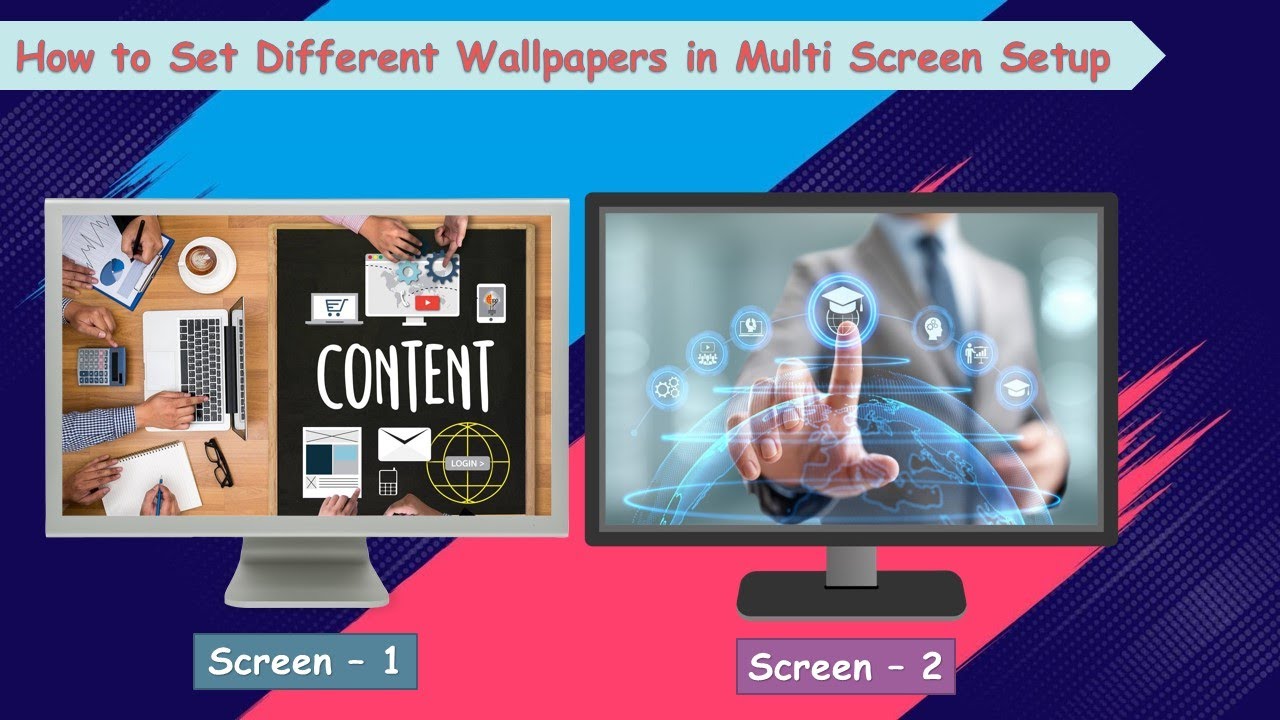 Different Wallpapers In Multi Screen | Dual Screen Setup मे अलग - अलग ...