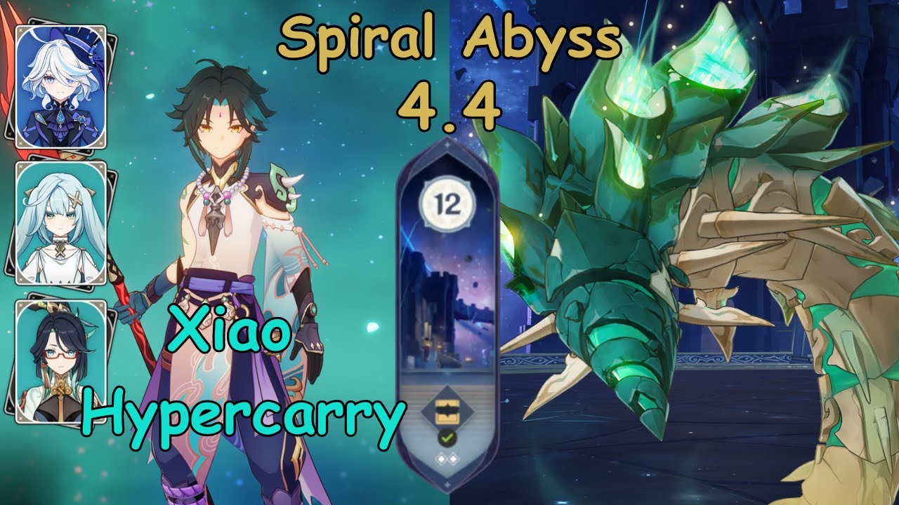 4.4 SPIRAL ABYSS C0 Xiao Hyper VS Wenut | Genshin Impact 4.4