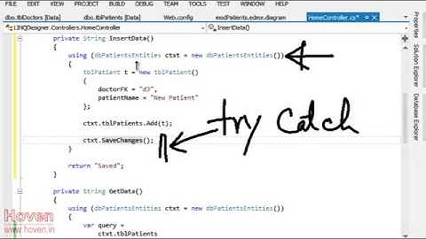 INSERTING Records into a Table using ORM Classes | Video Tutorial for asp.net MVC