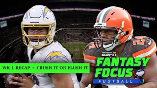 Fantasy Week 1 Recap + Who Flushed It? Who Crushed it? And Mike Clay's Takeaways 🏈 | Fantasy Focus