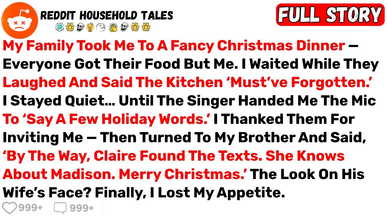 My Family Took Me To A Fancy Christmas Dinner — Everyone Got Their Food... - Best Reddit Stories