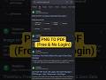 Convert PNG to PDF Instantly! (Free & No Login)