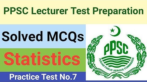 Solved MCQs Statistics Practice Test No.7