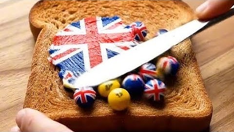 World Flags on Toast? SatisfyingASMR Animation#asmr