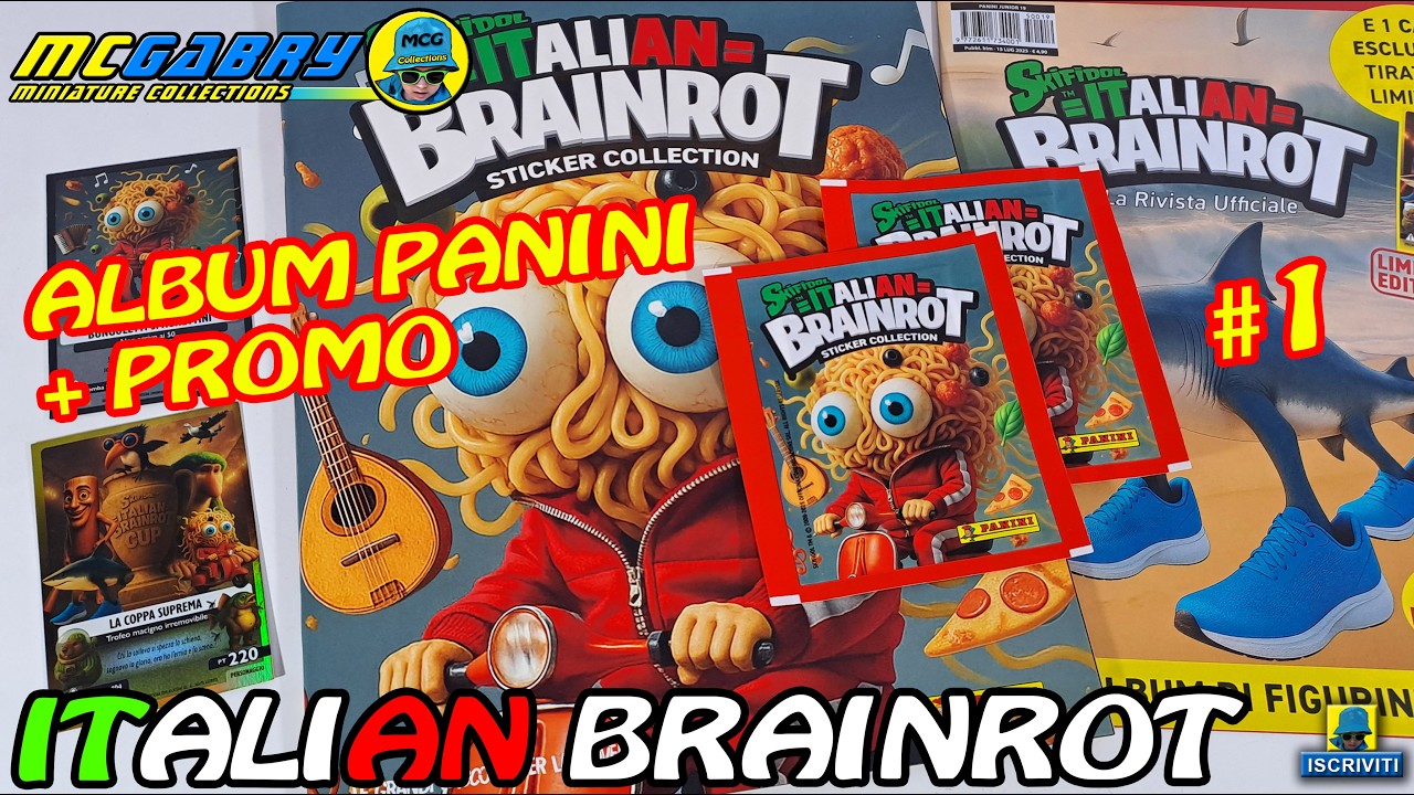 Album Classeur + 24 Sachets De Cartes Skifidol Italian Brainrot TCG - Format 21x30 Cm, 32 Pages, Univers Psychédélique