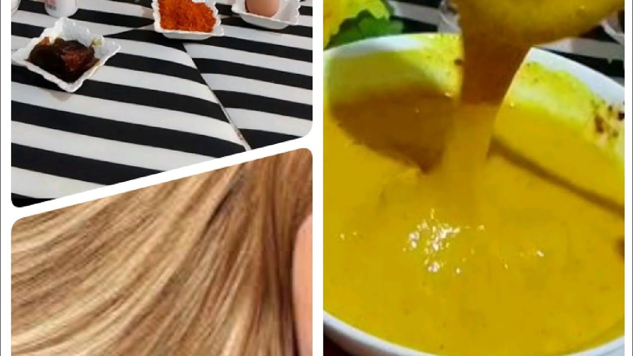 صباغة طبيعية باللون اشقر فاتح بمكونات بسيطة ونتيجة طوب 👌 من اول استعمال
