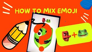 How to draw an emoji mix | drawing ￼emoji step-by-step 👺🐸