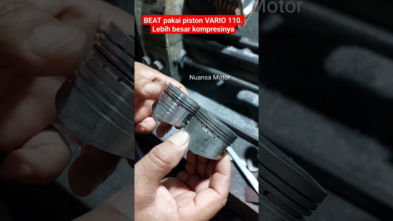 piston vario di pasang di beat, rasio kompresi meningkat.
