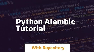 python alembic tutorial