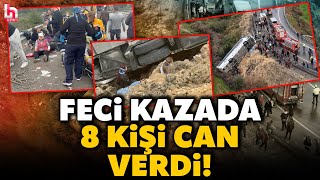 Yürek Yakan Haber: Tekirdağdan Antalyaya Gelen Buzlu Turizme Ait Otobüs Devrildi...