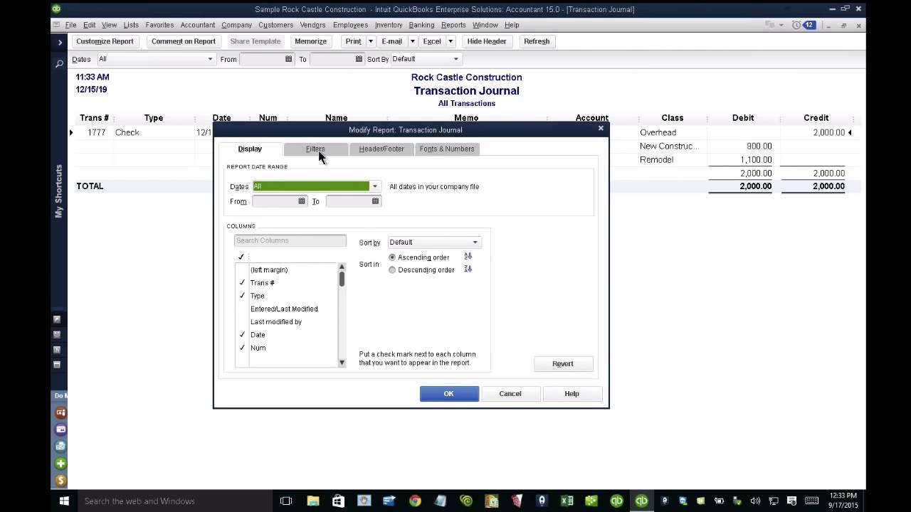 QuickBooks Custom Reports: Source vs. Target (AKA Detail, Split ...