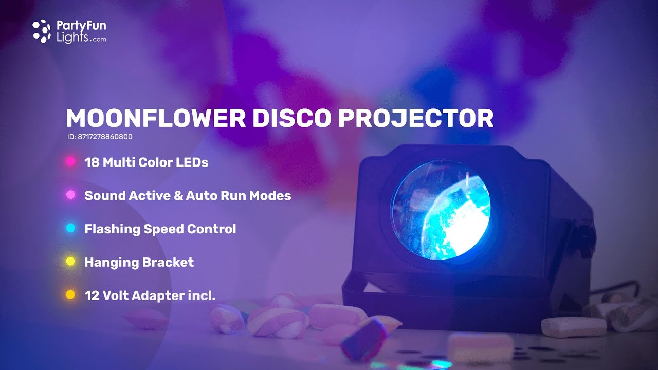 Sound Active and Speed Controlled Moonflower Disco Light - PartyFunLights