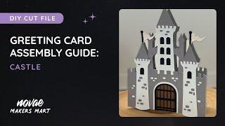 Castle Birthday Card Template | DIY Castle Card Cut File