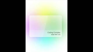 Creating a Card Glass using HTML and CSS