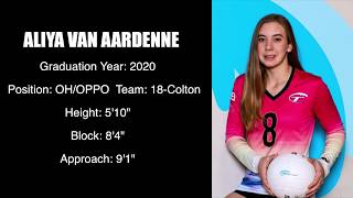 Aliya Van Aardenne Outsider Hitteropposite Hitter Cl Of 2020 Tstreet Volleyball Club